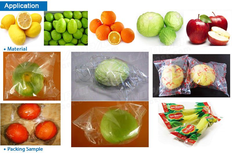 Empaquetadora automática de frutas con film estirable
